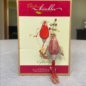 Department 56 Christmas Krinkles Lightbulb Girl Figurine Ornament